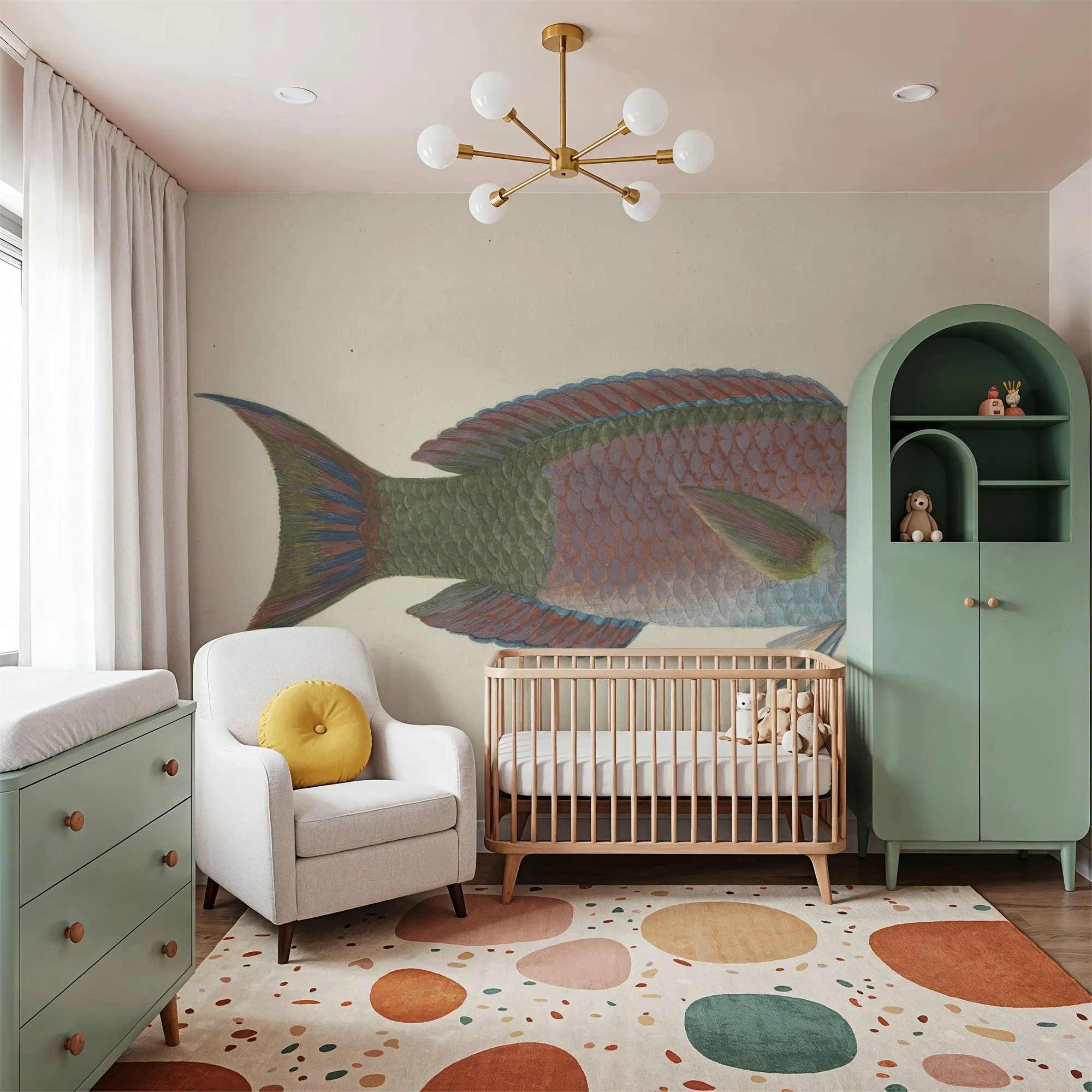 Parrotfish Custom Wallpaper Wall Mural for Living Room