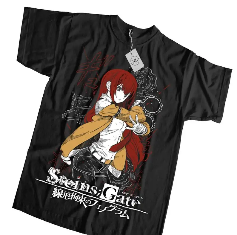 

Steins Gate T-Shirt Kurisu Makise Girl Kawaii Waifu Anime Shirt Tee All Size