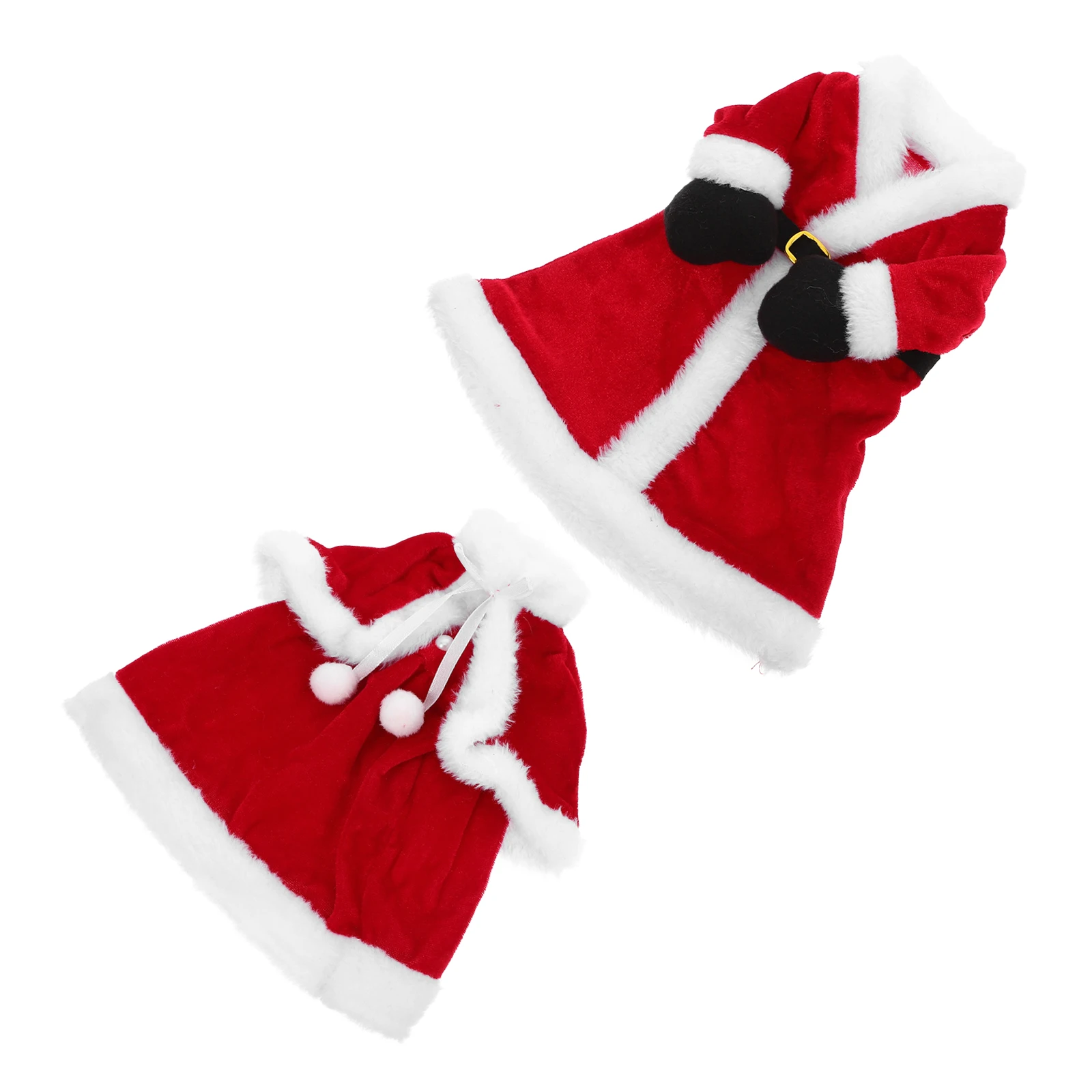 

2Pcs Christmas Dress Skirt Bottle Cover Set Holiday Decor Material Party Accessories Bar Tools Christmas Decors