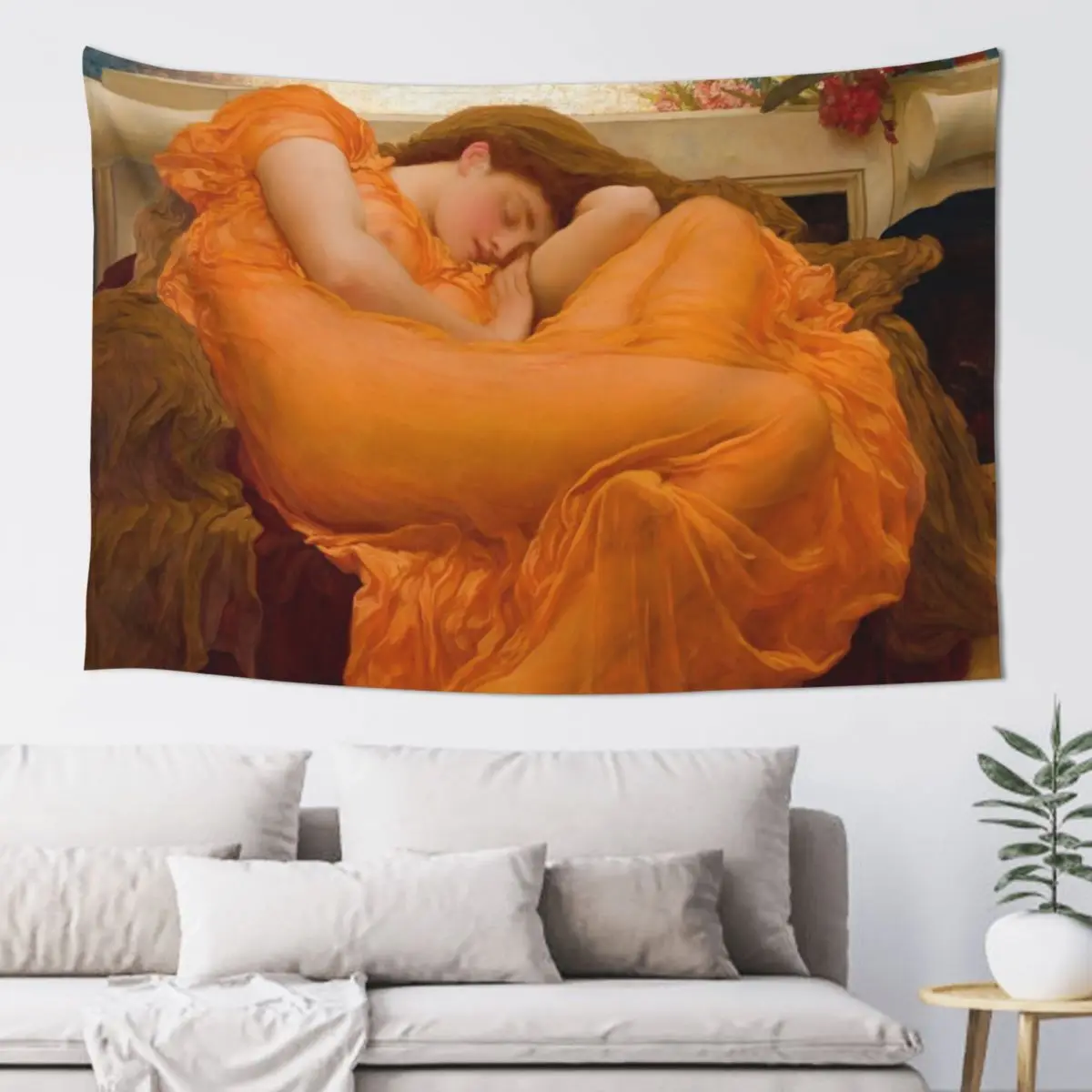 Flaming June - Frederic Leighton, 1st Baron Leighton Tapestry Decorations For Room Room Design Bathroom Decor Tapestry