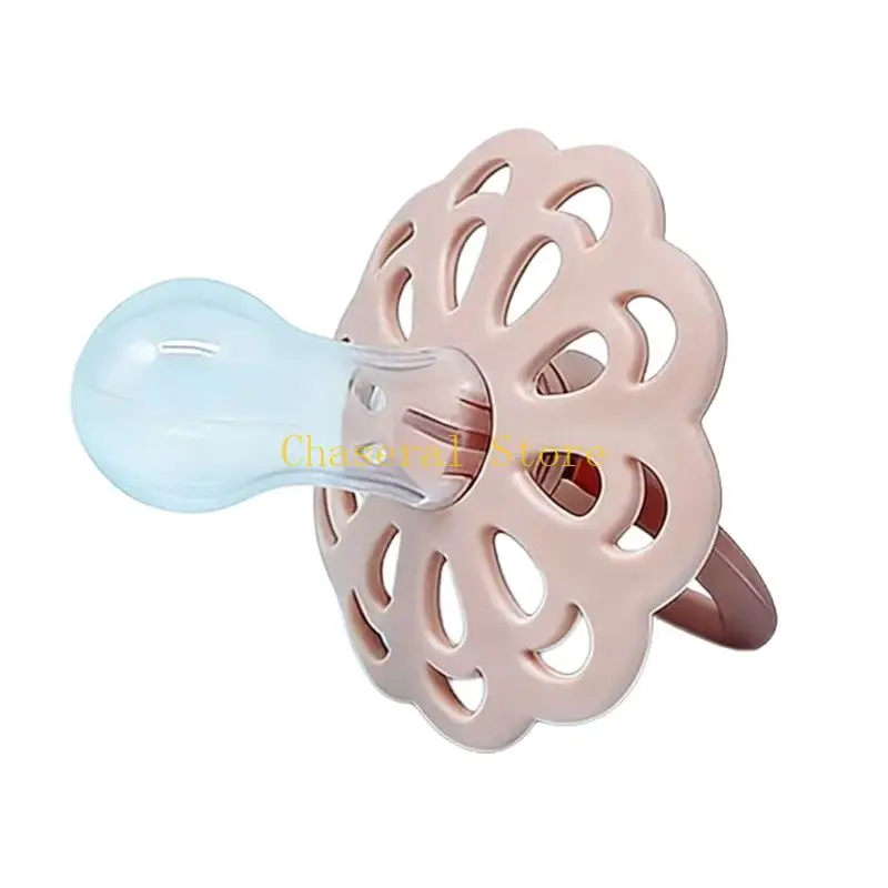E7CE Gentle Infant Soothing Pacifier Feature Floral Bowknot Design Dummy Soother Pacifier
