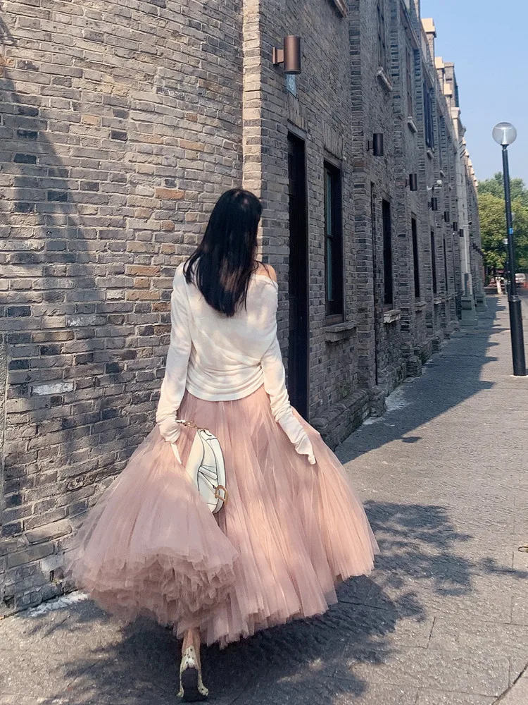 

Юбка-парасоль MadmanM Heavyweight Me Patchwork Princ, удлиненная, нюдово-розовая, для повседневной носки, для девушек и студенток