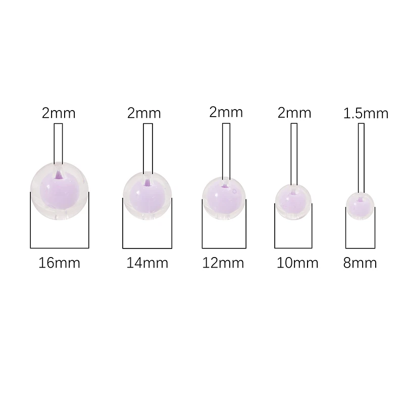 8/10/12/14/16MM 20/30/50Pcs/Bag Acrylic Matte/Transparent/Color-coated Medium Beads Loose Spacer Beads For DIY Jewelry Making - Image 6