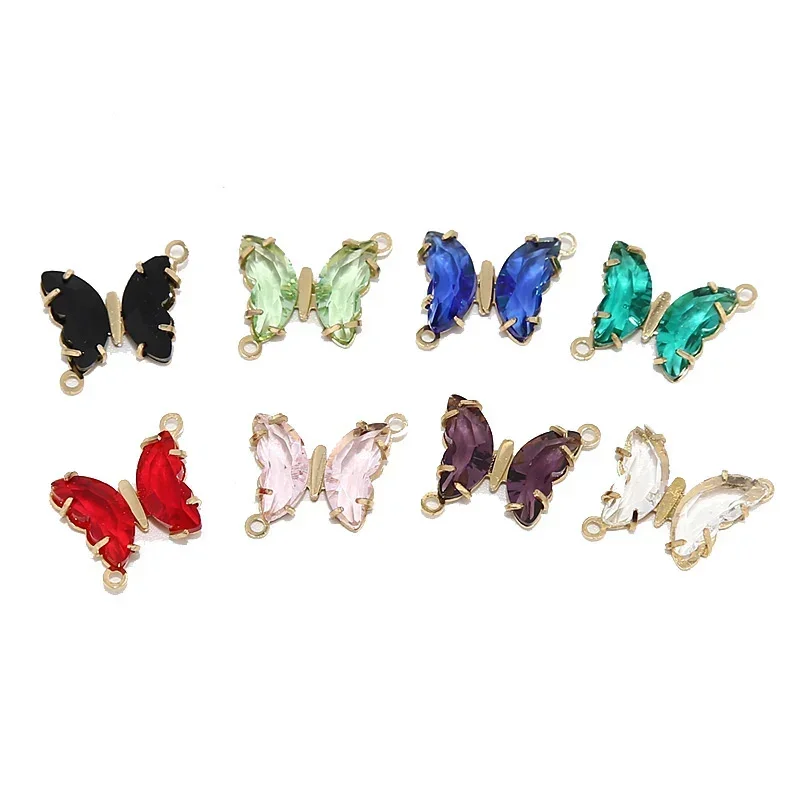 Assorted Colors & Sizes Stainless Steel Butterfly Charm Connectors Jewelry Making Supplies for Beads