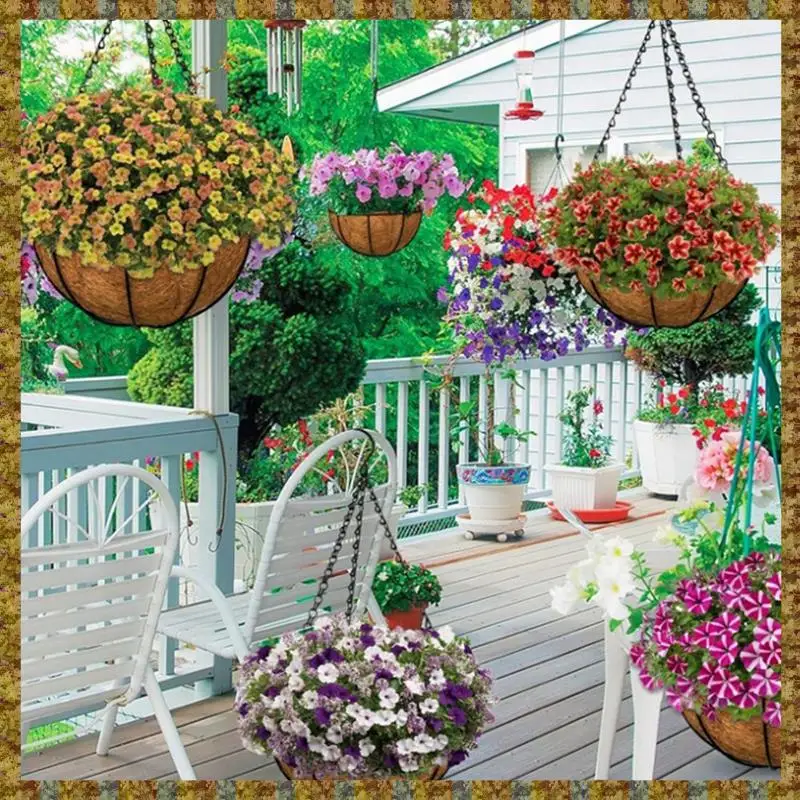 

F-F Hanging Basket Liner,Round Planter Liner For Hanging Basket,Coconut Fiber Liners For Hanging Baskets Plant Flower