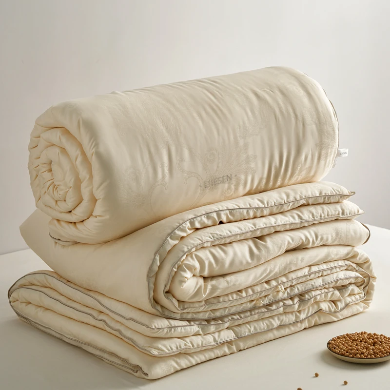 Class A Long-staple Cotton 80% Soybean Fiber Quilt Core Autumn Winter Thickened Warm Double Spring Autumn Quilt
