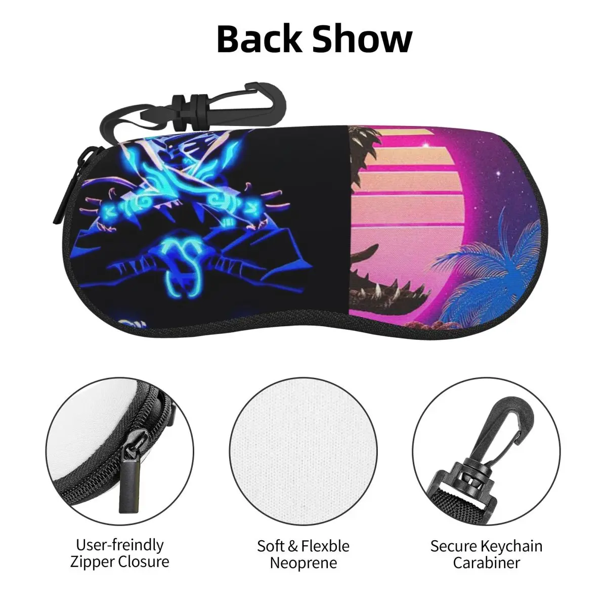 新しいジュラシックワールド恐竜シェルメガネケースポータブルサングラスボックス女性男性ソフト眼鏡バッグポーチ