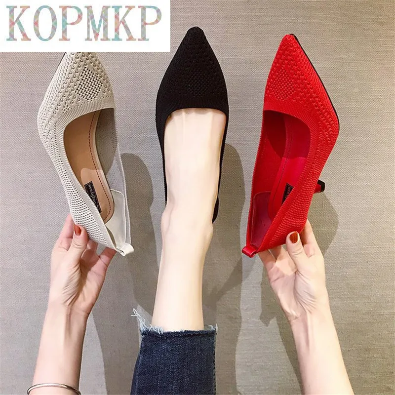 2022 Women Pumps Shoes Thin High Heels Sexy Pointed Toe Slip-on Wedding Party Brand Fashion Shoes Lady Wedding Shoes Size 35-40