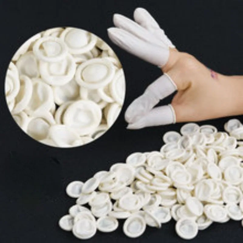 100PCS finger cots, wear-resistant, thickened, anti slip rubber, finger pain protection, disposable finger cots