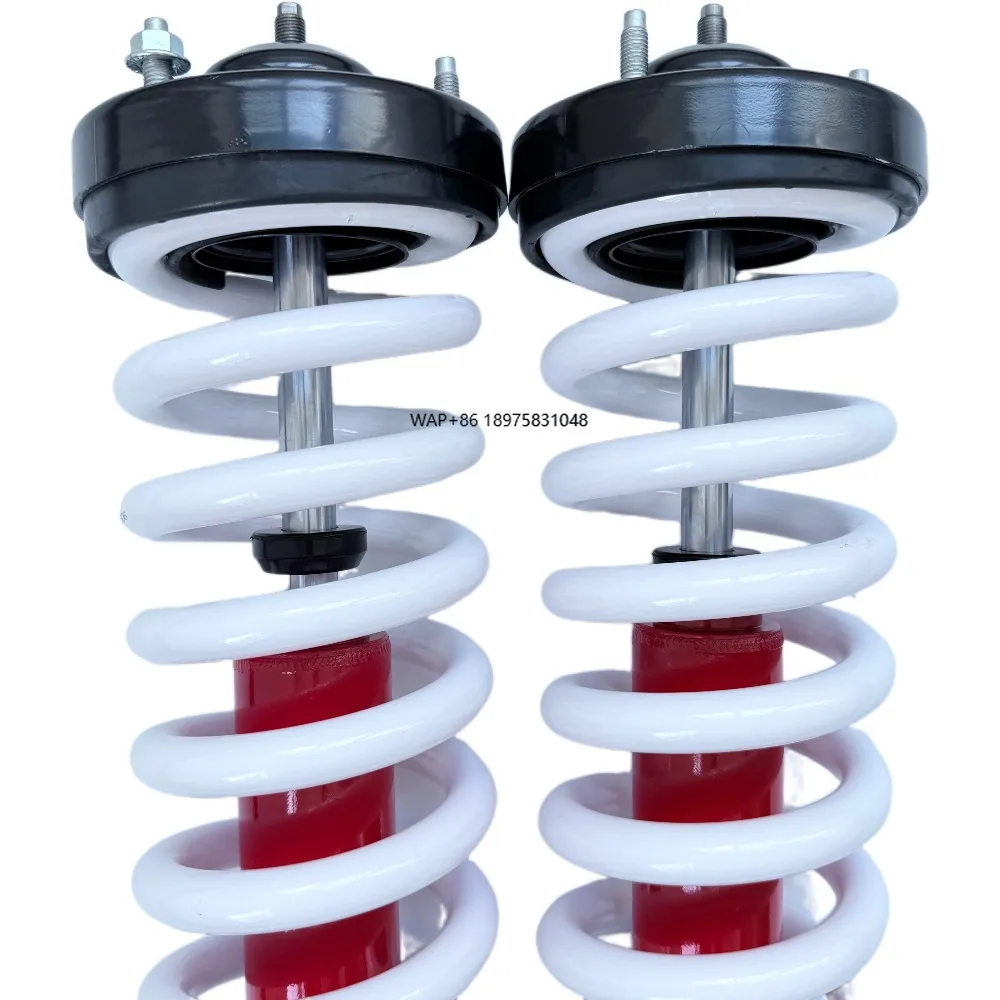 

F-150 3.5TT Shock Absorbers 2-Inch Lift with 58mm Diameter 8-Stage Adjustable Compression for Front and Rear Red Color