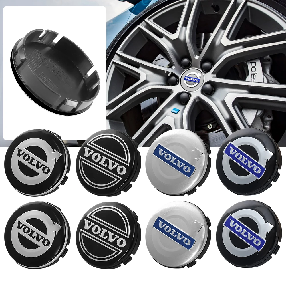 4PCS Car Wheel Center Hub Cap Logo Decoration Accessories For Volvo Rdesign V40 V50 S40 S80 XC60 S90 XC90 S60 XC40 C40 S60 V90