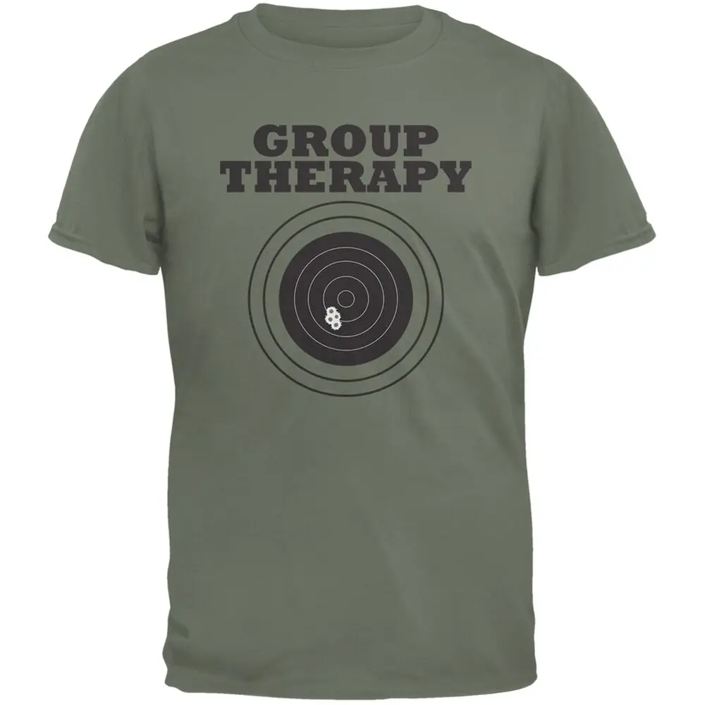 Group Therapy Green Adult T-Shirt  High Quality 100%Cotton Short Sleeve