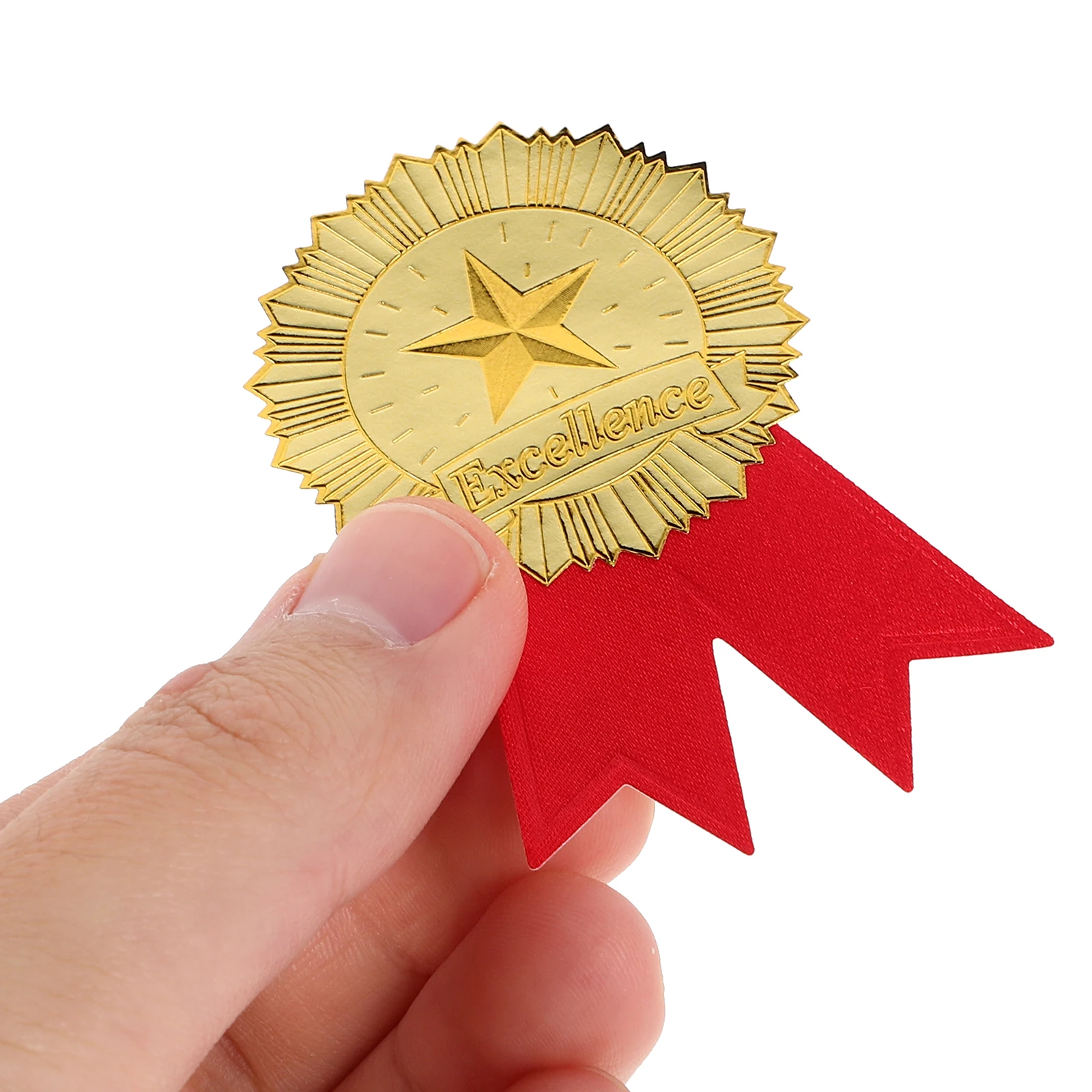 1Set Diploma Excellence Stickers Self-Adhesive Award Seals European Design Certificate Decoration Graduation Celebration