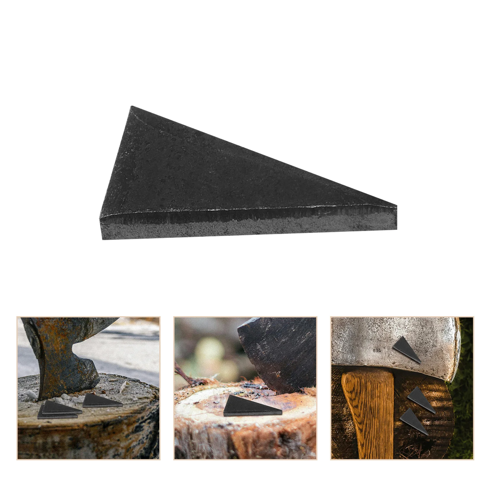 

12Pcs Axe Handle Wedge Carbon Steel Triangle Repair Tool Wedge for Woodworking Construction Replacement Hammer Tool Accessories
