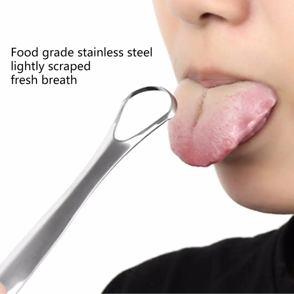 Stainless Steel Coating Cleaner Remove Tongue Dirt Remove Bad Breath Oral Care Tongue Scraper Oral Hygiene Cleaning Brush