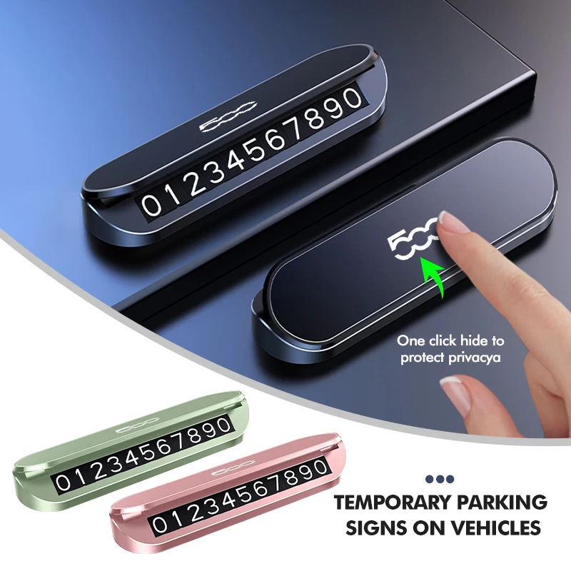 For Fiat Temporary Car Parking Stop Phone Number Card Sign Accessories 500 Grande Punto UNO Tipo Stilo Palio Astra Bravo