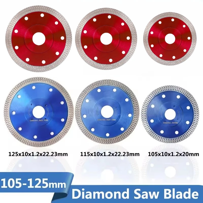 Diamant-Trennscheibe 105/115/125mm Turbo Wave Diamantsägeblatt für Fliesen, Keramik und Stein, Zubehör für Elektrowerkzeuge