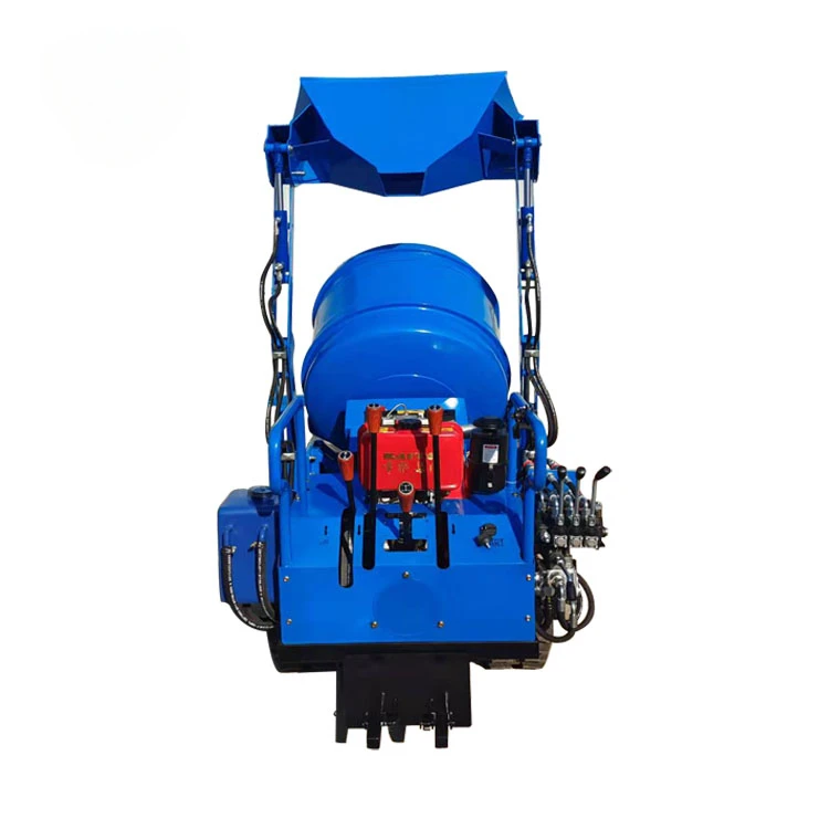 Crawler 200L 400L with Bucket Mini Self-Dumping Concrete Drum Mixer Crawler Concrete Mixer Machine Self Loading Concrete Mixer