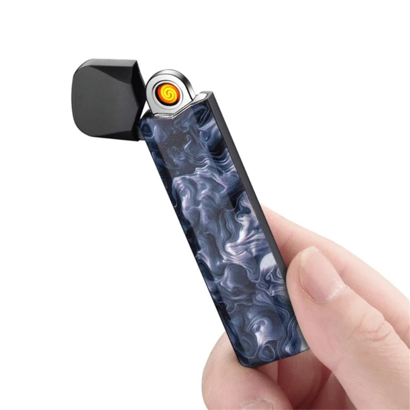 

Ultra-thin Type-C Rechargeable Lighter Portable Double Sided Tungsten Igniter Windproof Flameless Electric Lighter Men's Gift