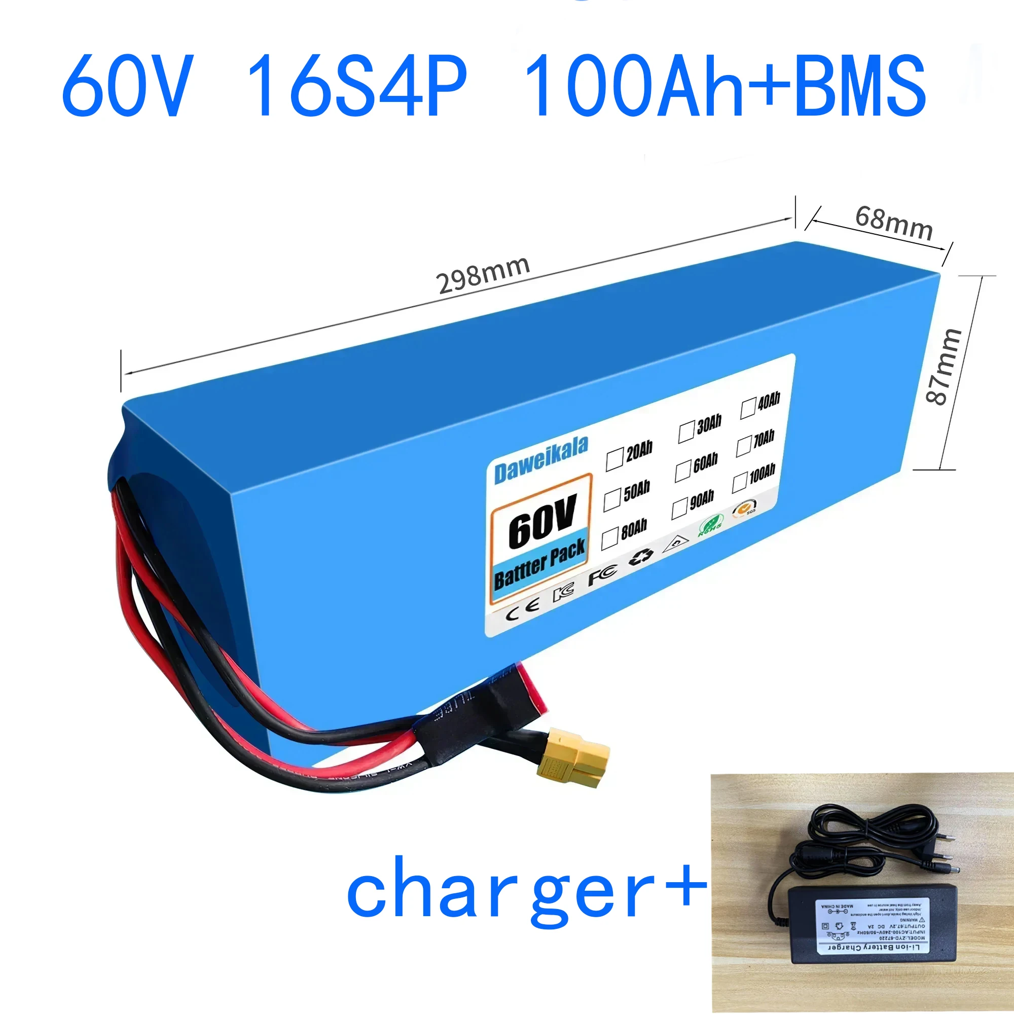 60V 16S4P 100000Mah… - image