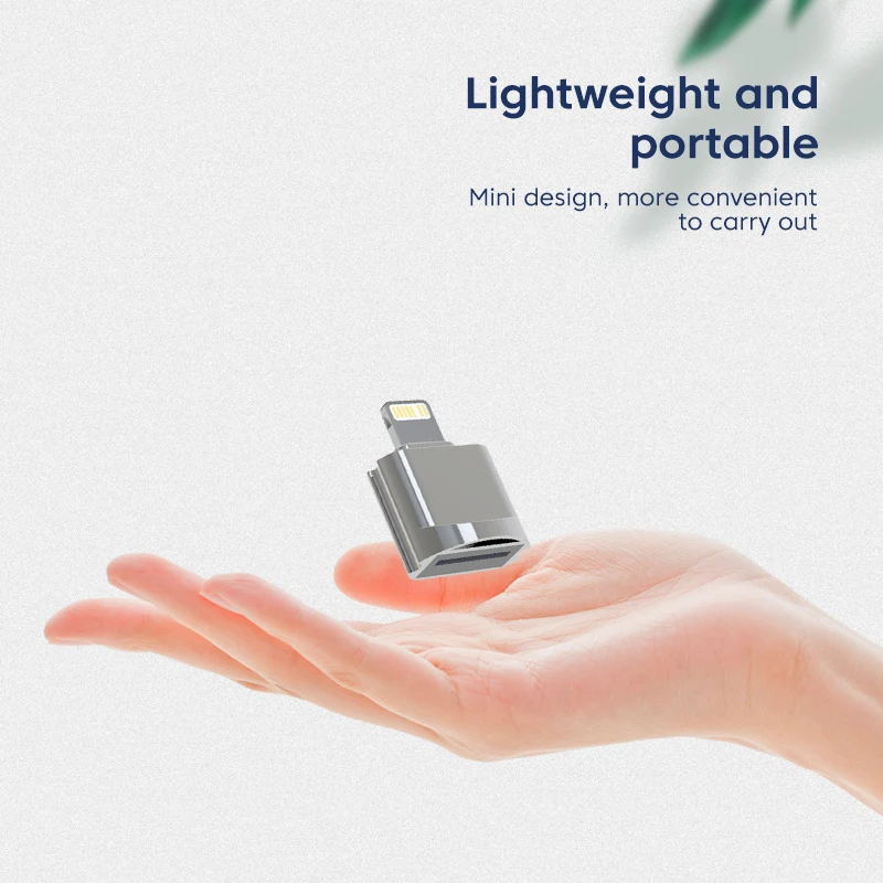 Micro SD TF Card Reader Converter For iPhone 13 12 Pro OTG To Micro SD Card Reader Lightning Memory Card ForiOS 13 Above System