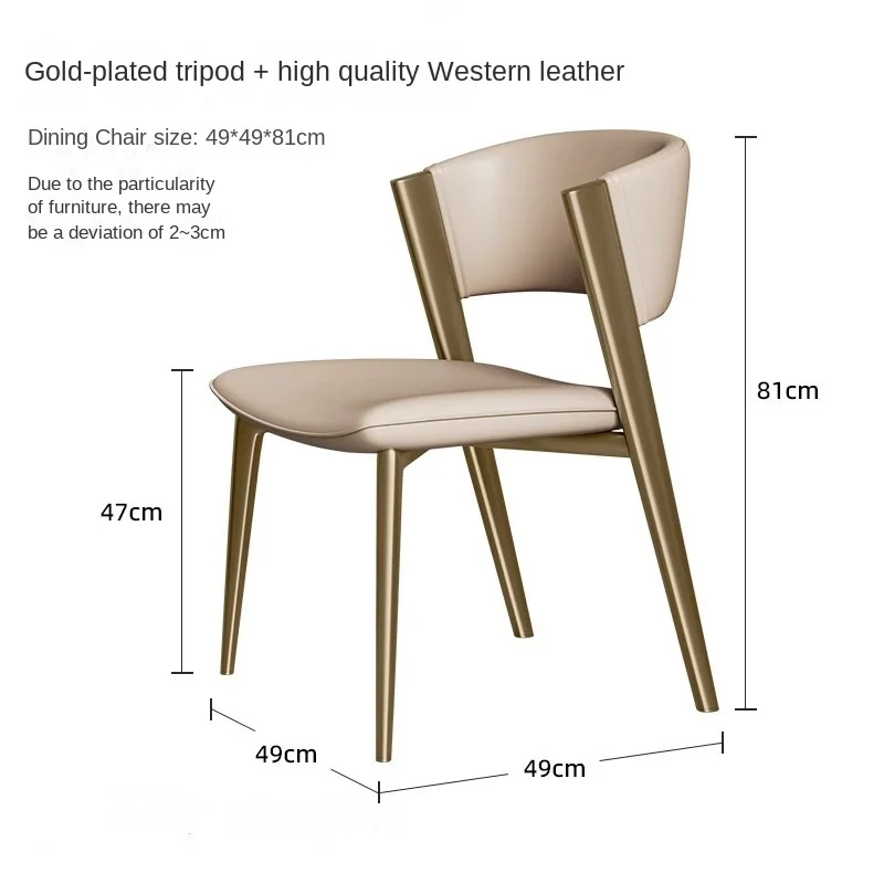 FULLLOVE Home Italian Light Luxury Dining Chair Modern Minimalist Living Room Furniture Can Be Customized Makeup Back Chair New