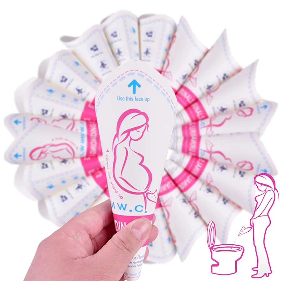 20Pcs Women Disposable Paper Urinal, Outdoor Travel Urination Funnel for Pregnant Women, Campers & Travelers