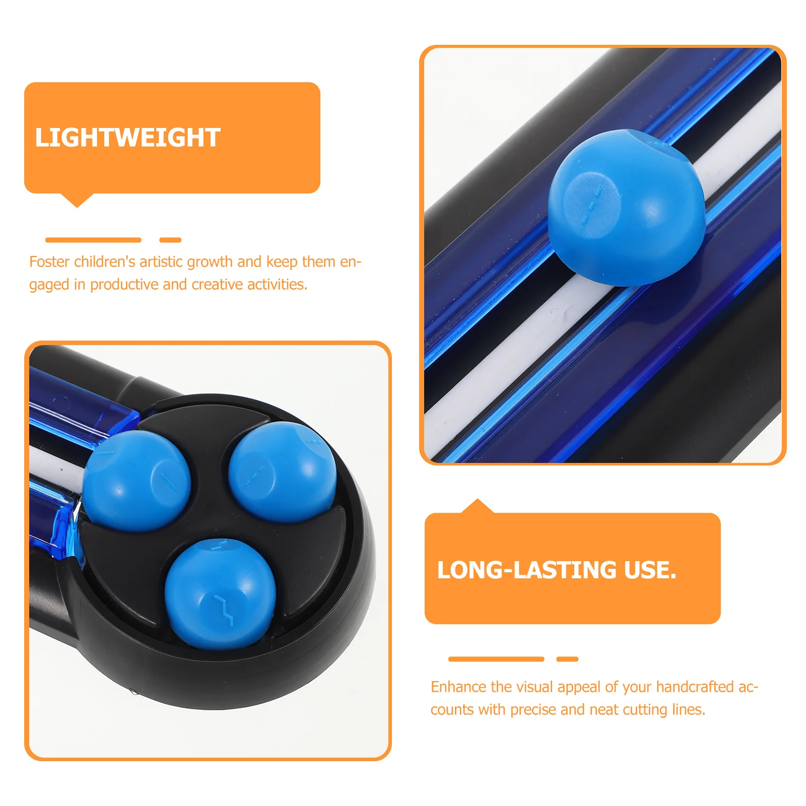 

Scrapbooking Paper Cutter Multi-Use Craft Tool Straight Wavy Lines Durable Portable Students Creative Projects