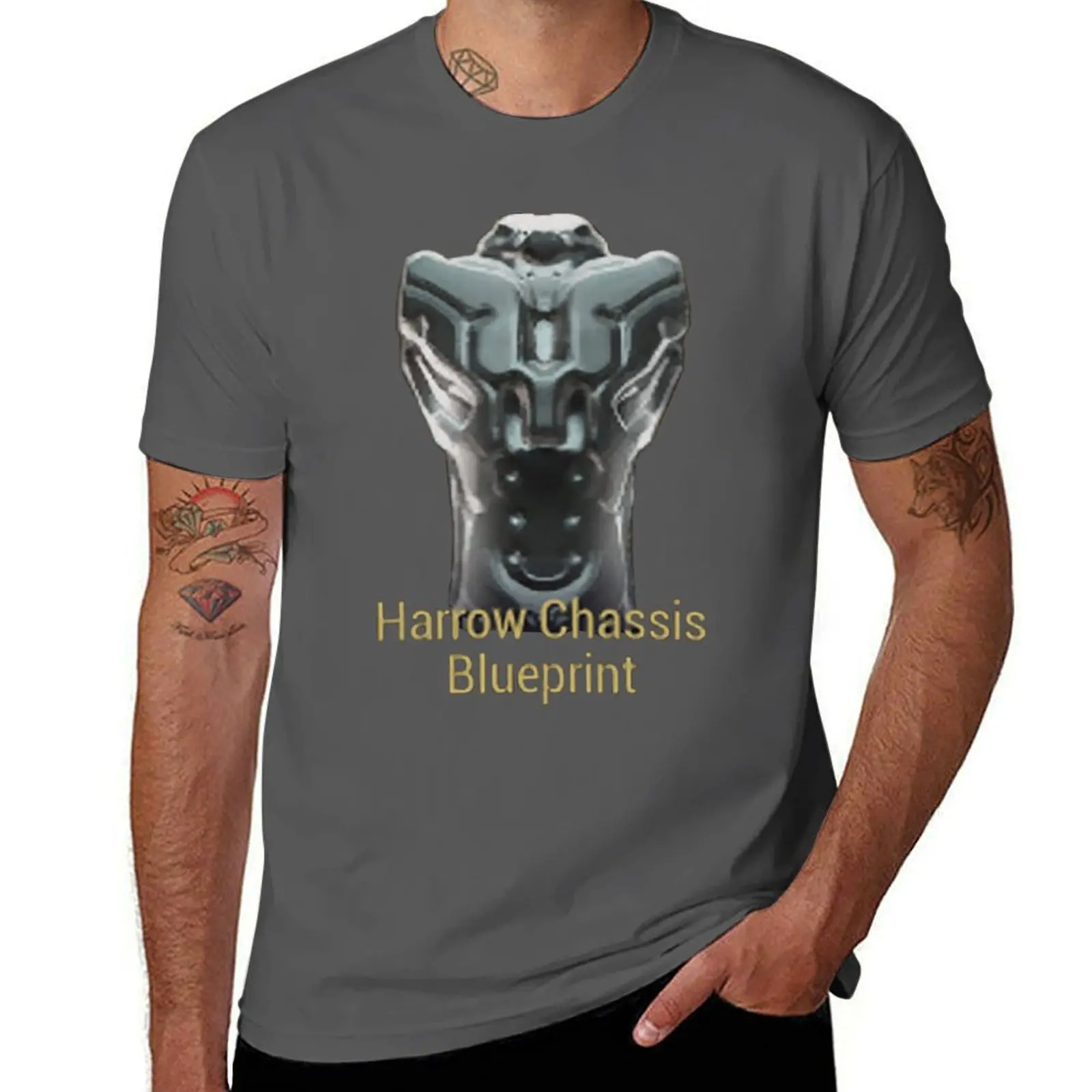 

Harrow Chassis Blueprint Warframe Tennocon Meme T-Shirt Creative Graphic Tee Shirt