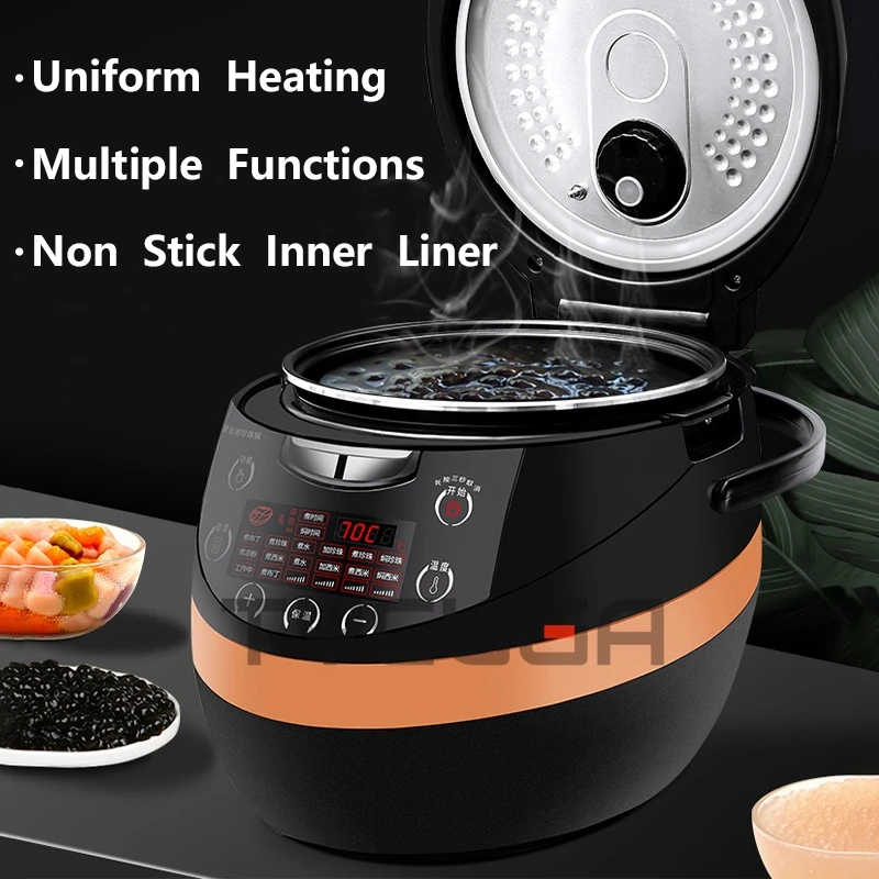 8L Pearl Pot Brown Sugar Pearl Warmer Stainless Steel Rice Tapioca Sago Thermal Insulation Pot Commercial Pearl Maker Non-Stick