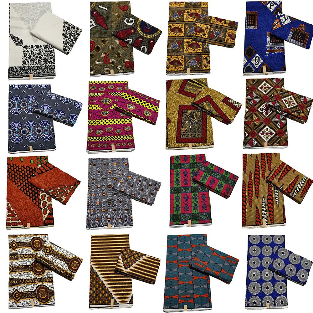 Veritable Wax 100% Cotton African Wax Fabric Nigerian Ankara Block Prints Batik Fabric Dutch Hollandais Pagne For Sewing VL-980