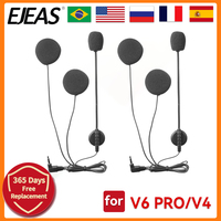 2/1PCS EJEAS V6 Pro Helmet Intercom 3.5mm Microphone Speaker Headset for EJEAS Vnetphone V4 V6 Motorcycle Bluetooth Interphone