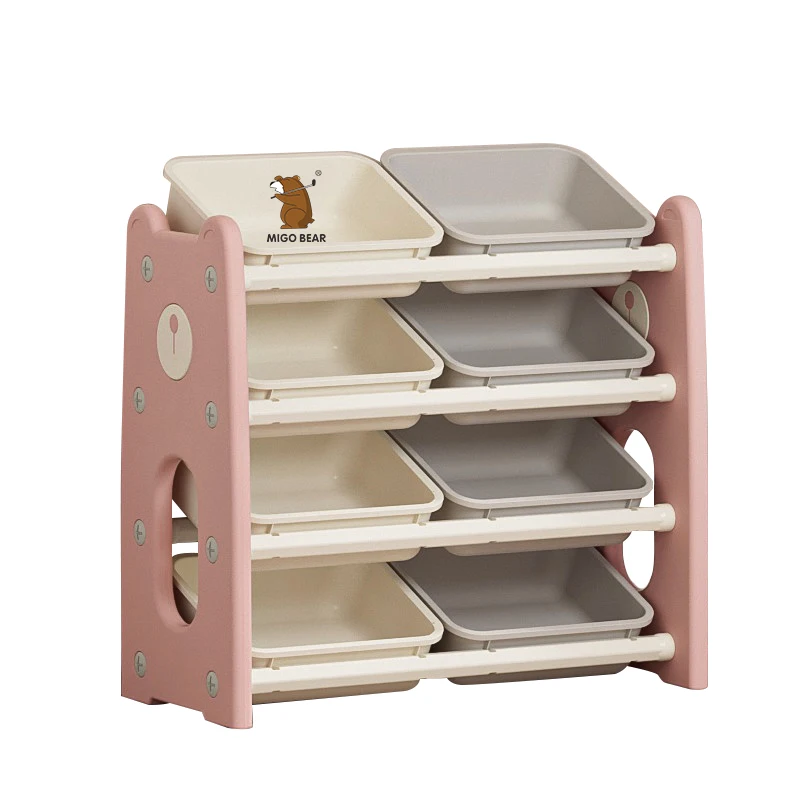 

Baby Bedroom Toy Cabinets Children Kindergarten Plastic Clothes Storage Shelf Organization Bins Box Kids Furniture Set