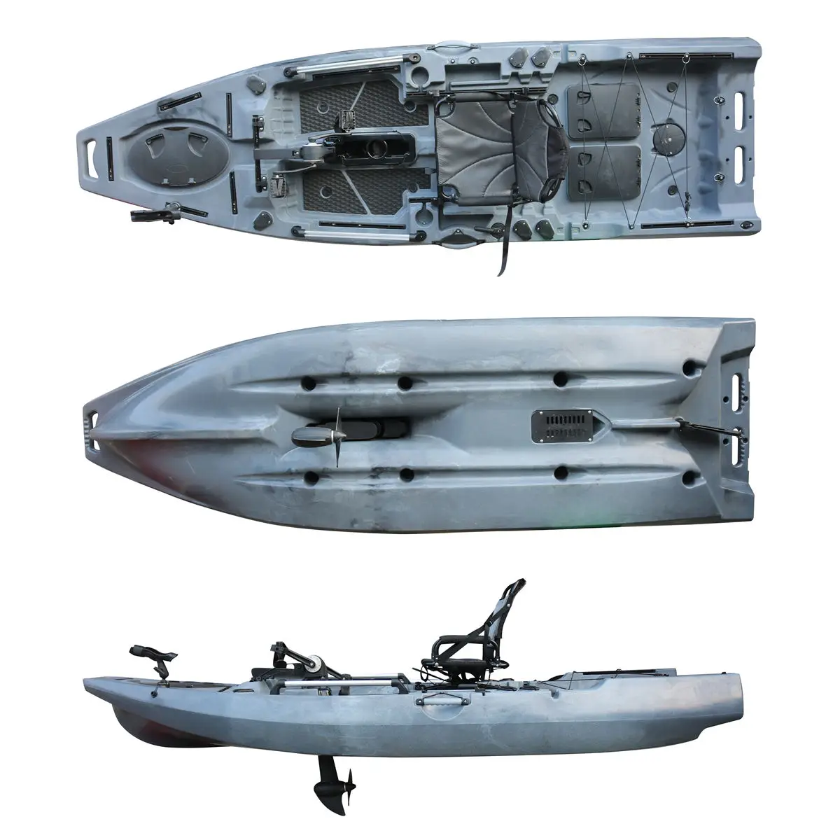 

11ft Sit on Top 1 Person Plastic Canoe/kayak 100cm Wide Recreational Adult Kayak
