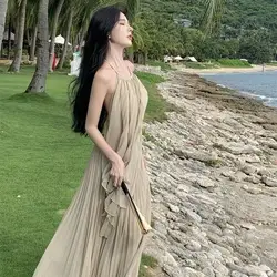 Vacation Long Skirt High-end Atmosphere Photoshoot Goddess Wears Big Swing Elegant Fairy Suit Skirt