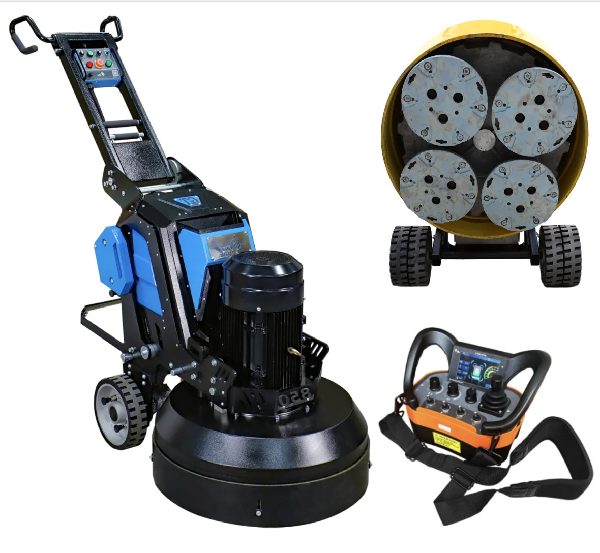 JS GT850 Heavy  Concrete Floor Grinder 20HP Planetary Automatic Motor & Gearbox for Terrazzo Epoxy Multi Voltage