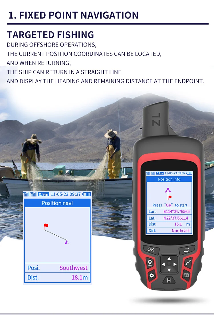 2026 GPS +BEIDOU Handheld Gps Positioning Acquisition Track Measurement Loading the Map Area Measurement HeiPoe A6 Handheld GPS