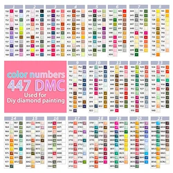 Wholesale DMC 447 Colors Full Round/Square Acrylic Drill Rhinestone Diy Diamond Painting Sale Stone Crystal Beads Accessory Arts