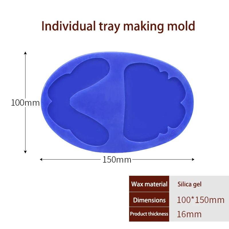 Dental Lab Tool Silicone Rubber Wax Rim Mold Bite Block Individual Tray Implant Molding Mould Dental Technician Wax Spade Shovel