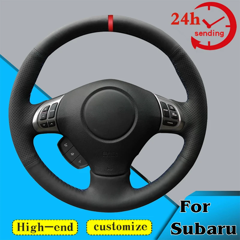 Custom Car Steering Wheel Braid Cover Non-slip 100% For Subaru Forester 2008-2012 Impreza 2008-2011 Legacy 2008-2010 Exiga 2009