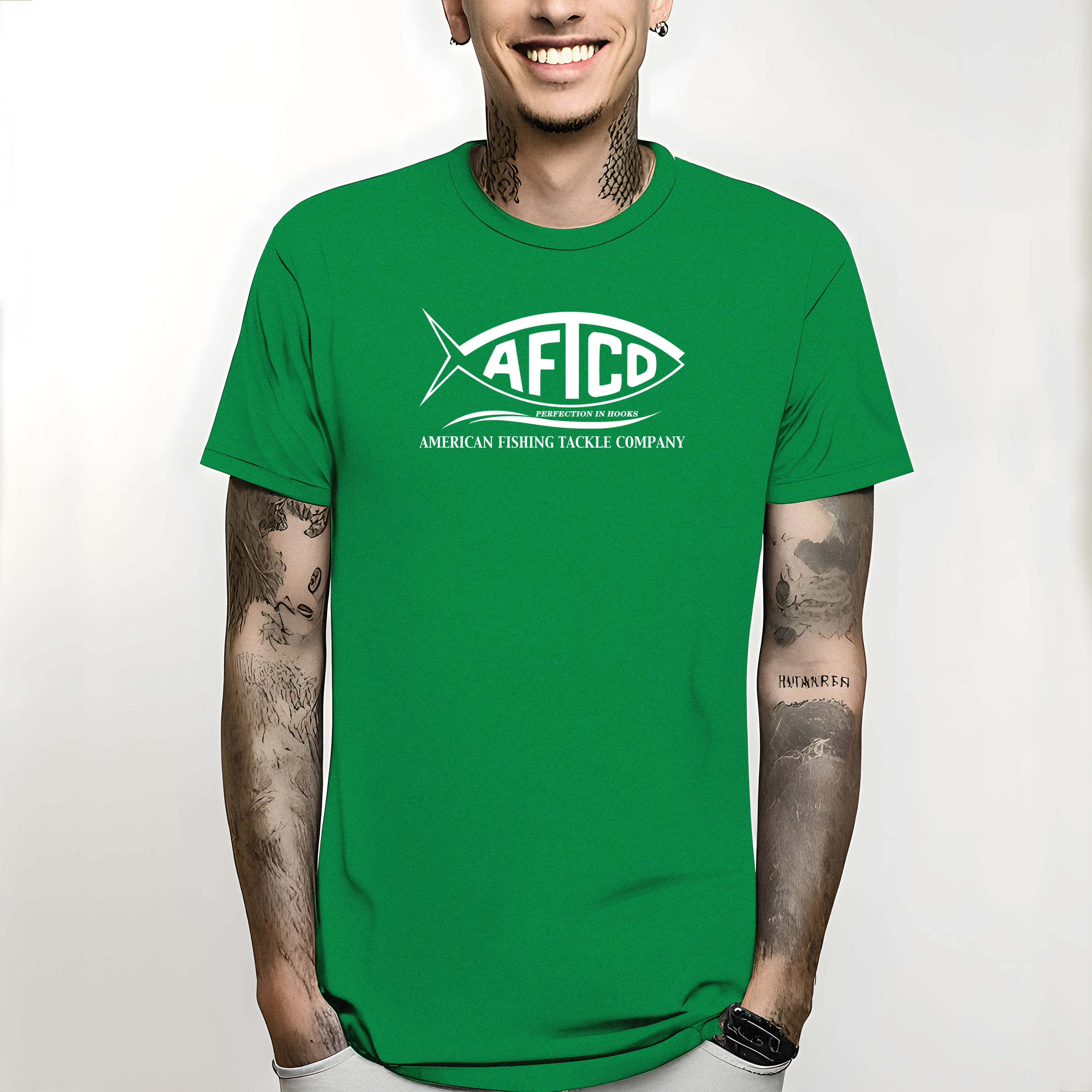 AFTCO - American Fishing Tackle MEN T-SHIRT  fairy grunge wayne  おまんこ ロカビリー  traf official store envio gratis ロカビリー