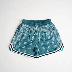 NEW digital printed cashew flower men shorts basketball sport shorts Man/woman Casual training pants Mesh ventilation sweatpants