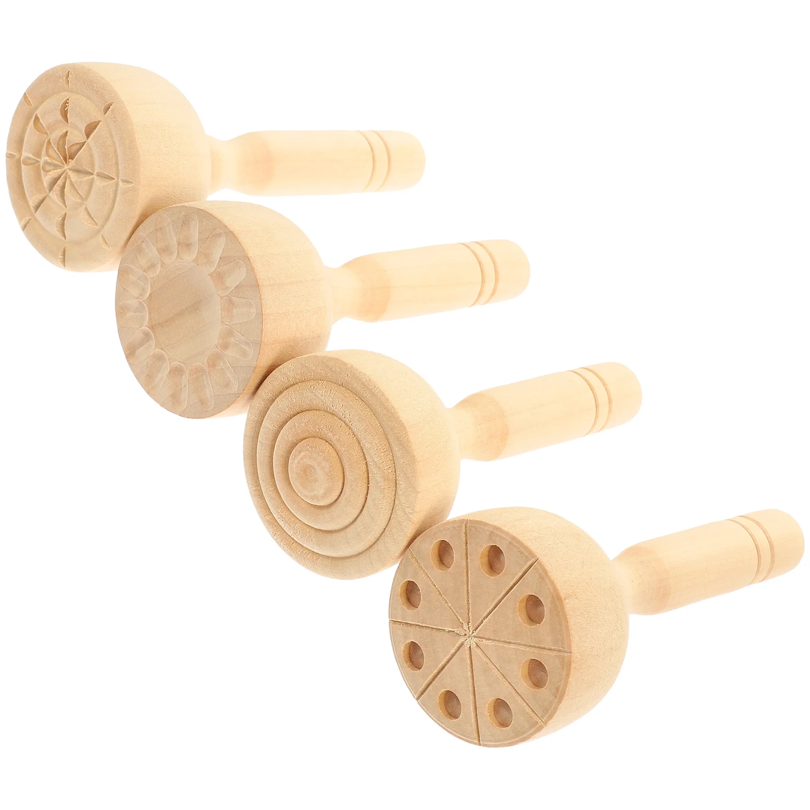 4 قطعة قوالب خشبية للأطفال أدوات الطين العملية المحمولة للحرف اليدوية والتصاميم الإبداعية قوالب الطين أدوات الحرف اليدوية ذاتية الصنع #2