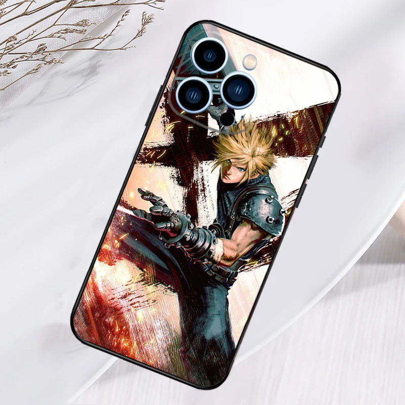 FINAL FANTASY Cloud Strife Case For iPhone 13 12 11 14 15 16 Pro Max XS XR X Full Cover For iPhone 12 13 Mini Plus