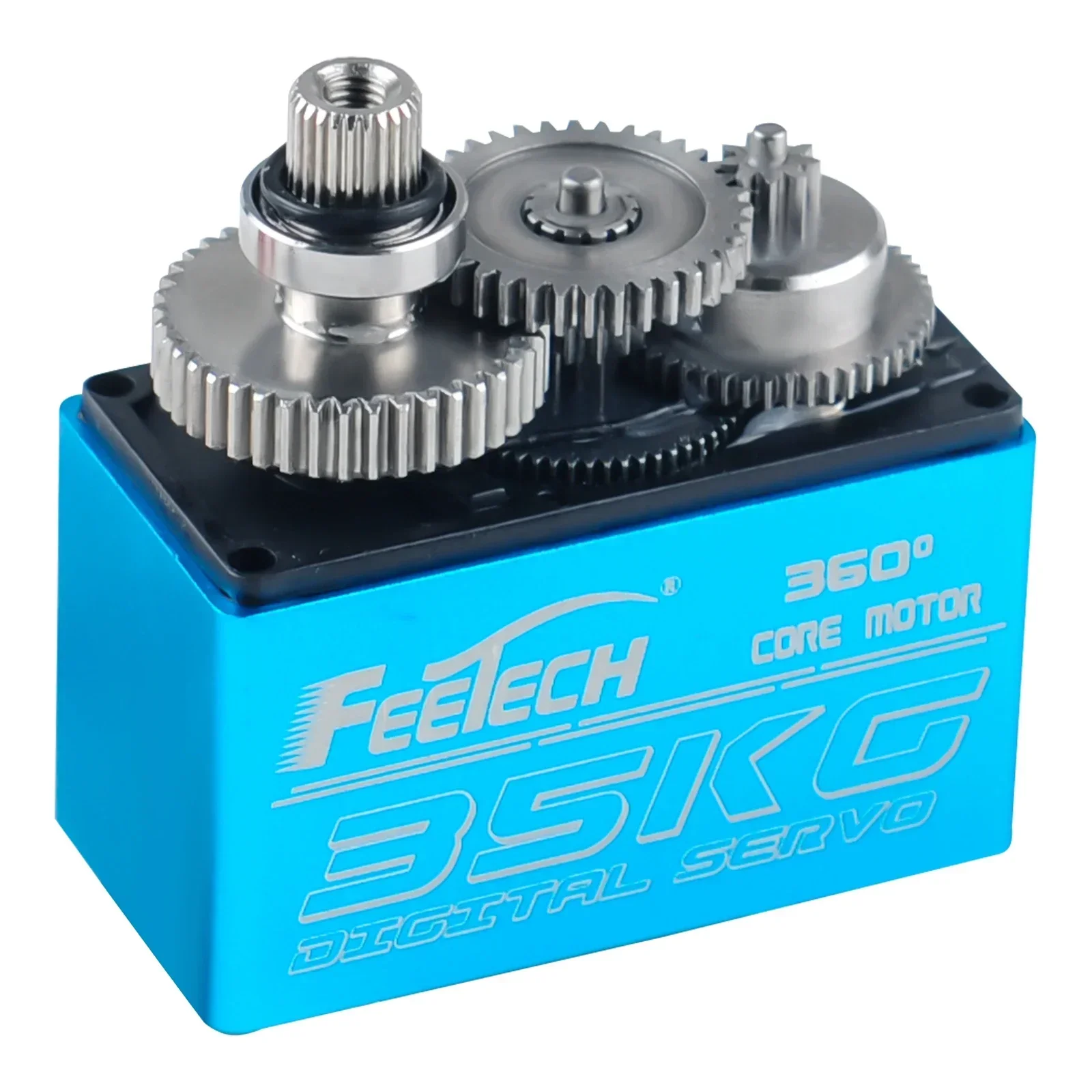 Servomoteur Numérique Résistant à 360, 35kg, FT6335M, 7.4V, Engrenage en Alliage d'Aluminium Bleu avec Bras D.lique, 1/2/4 Pièces