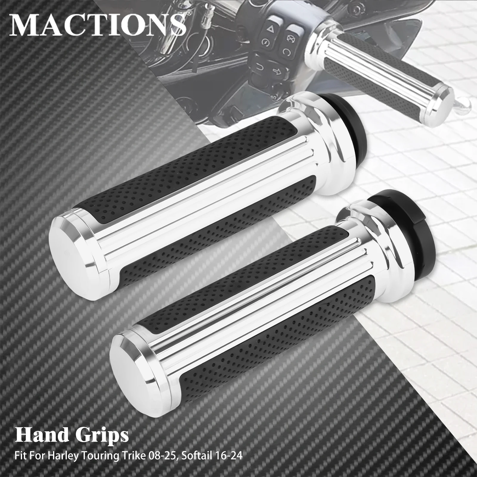 Motorcycle 1'' 25mm Electronic Throttle Handle Bar Hand Grips Handle Grip CNC For Harley Touring Electra Glide Softail Fat Boy