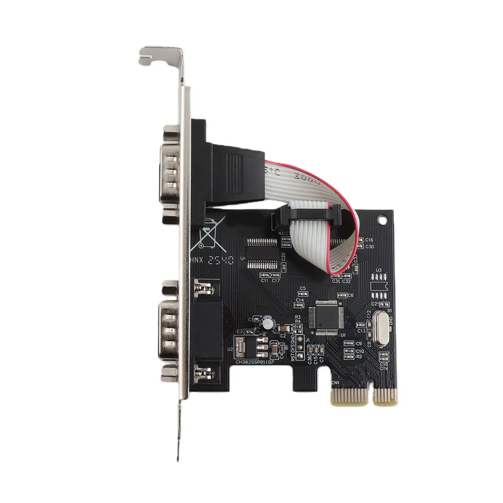 2 Port PCI Express RS232 DB9 Serial Port Card PCIe Serial Expansion Card PCIe Serial Host Controller Card for Windows for Linux