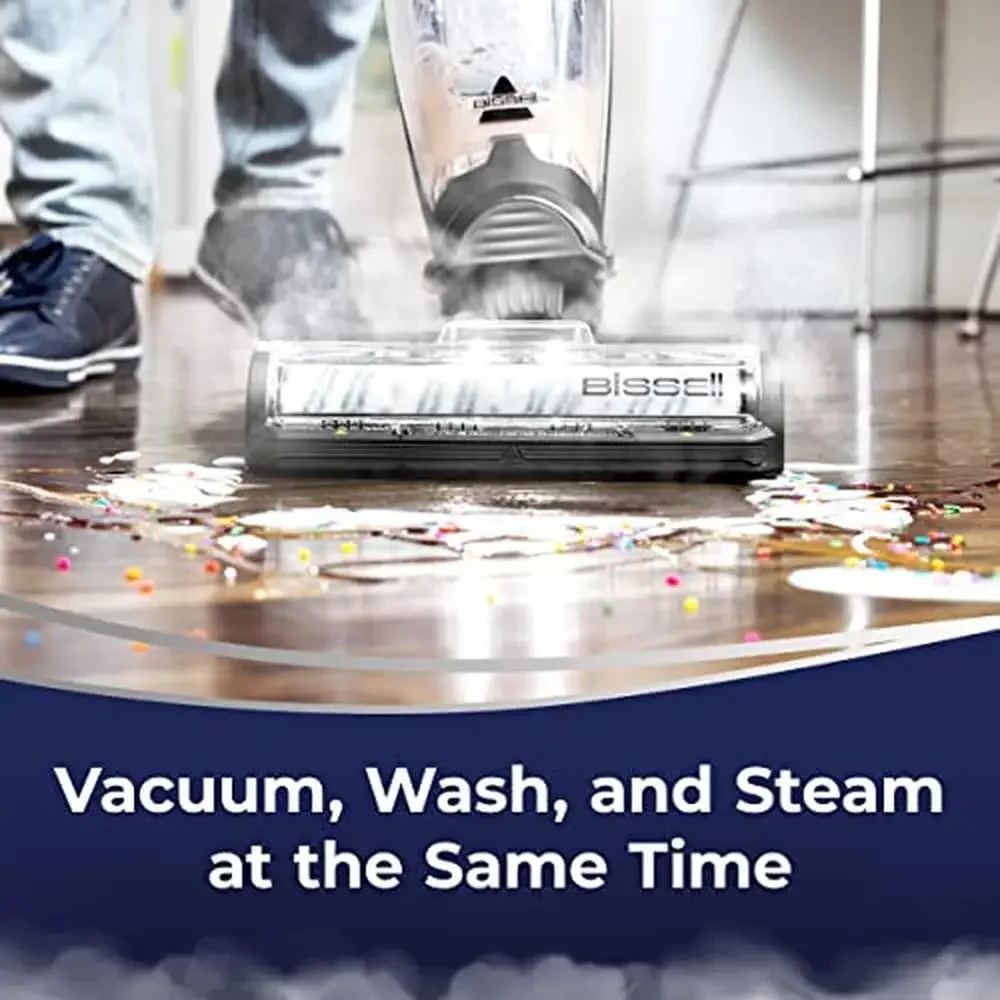 CrossWave HydroSteam Wet Dry Vacuum Cleaner Sanitize Formula Included Multi-Surface All Floors Tangle-Free Auto Clean Tray 35151