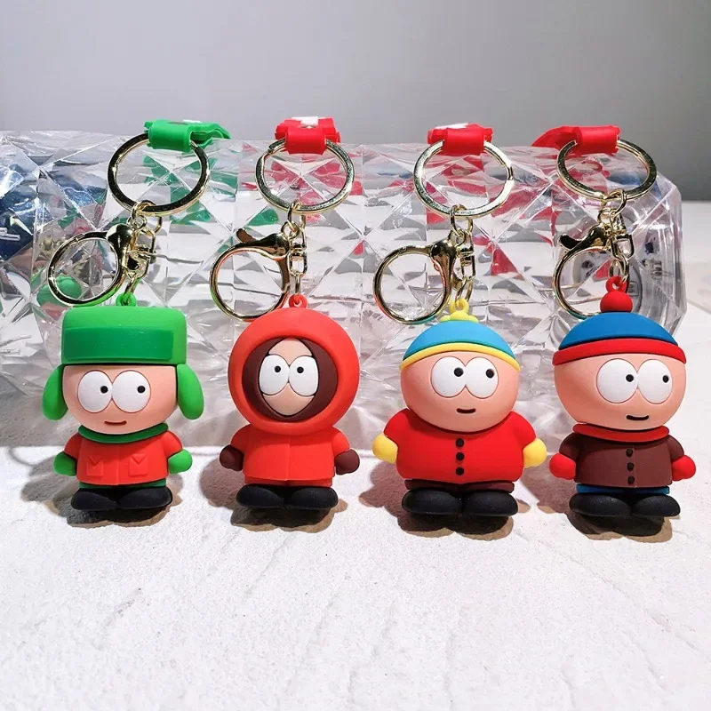 South Park Cartoon Keychain Anime Peripheral Doll Backpack Pendant Decoration Car Keychain Friends Children’s Birthday Gift