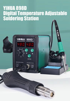 YIHUA 898D 2 in1 700W Lead Free SMD Desoldering Soldering Station Digital Rework Station And Hot Air Gun Station Soldering